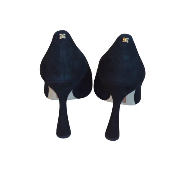 Sam Edelman Antonia Pointed Toe Spool Heel Pump Black Suede Women's Size 10.5M - Picture 5 of 7